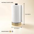 thumbnail image 2 of SHIBA-Paper Towel Holder & Dispenser, Stainless ABS Plastic Standing Hand Towel Holder Stand, No Installation, Kitchen Towel Holder Gold and Silver Design, Golden, 2 of 4