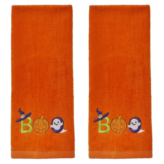 SKL Home by Saturday Knight Ltd. Boo 2 Piece Hand Towel Set in Orange