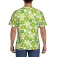 thumbnail image 3 of Bixox Men's Kiwi Lemon Printed Short Sleeve Skinny Athletic T-Shirt, 3 of 6