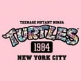 thumbnail image 2 of Girl's Teenage Mutant Ninja Turtles 1984 New York City Floral Logo Graphic Tee Light Pink Large, 2 of 4
