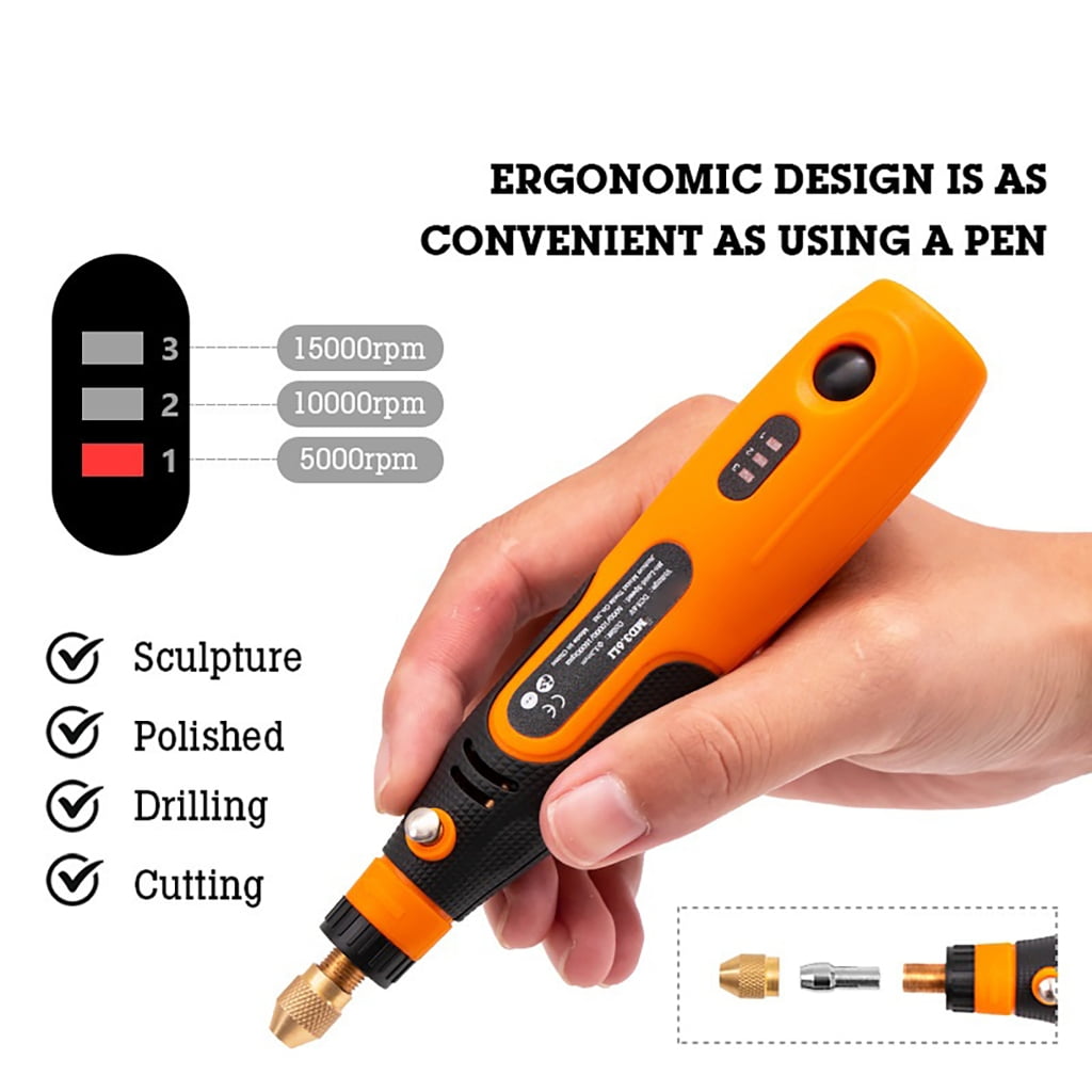 lanema Small 3.6V Rechargeable Polishing Tool with Simple Grip Designs Electric Rotary Pen Upgrades for Art Projects & Repairs