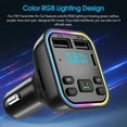 thumbnail image 4 of Émetteur FM Bluetooth 5.0 pour Voiture 3.1A Double USB Charge Rapide Intelligente Mains Libres Modulateur MP3 avec Lumière Ambiante Colorée, 4 of 4