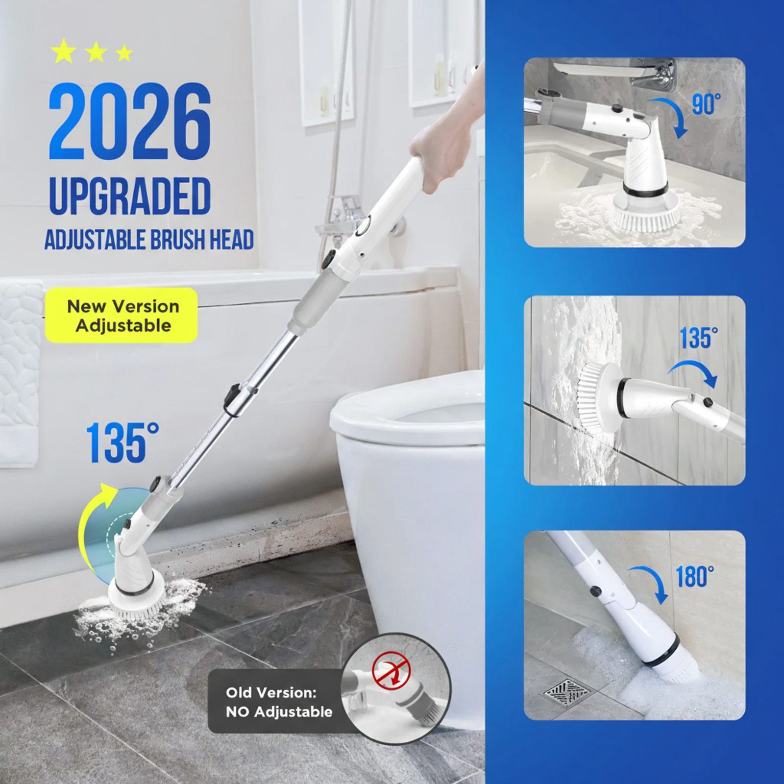 SZRSTH Electric Spin Scrubber with 4 Brush Heads photo 3