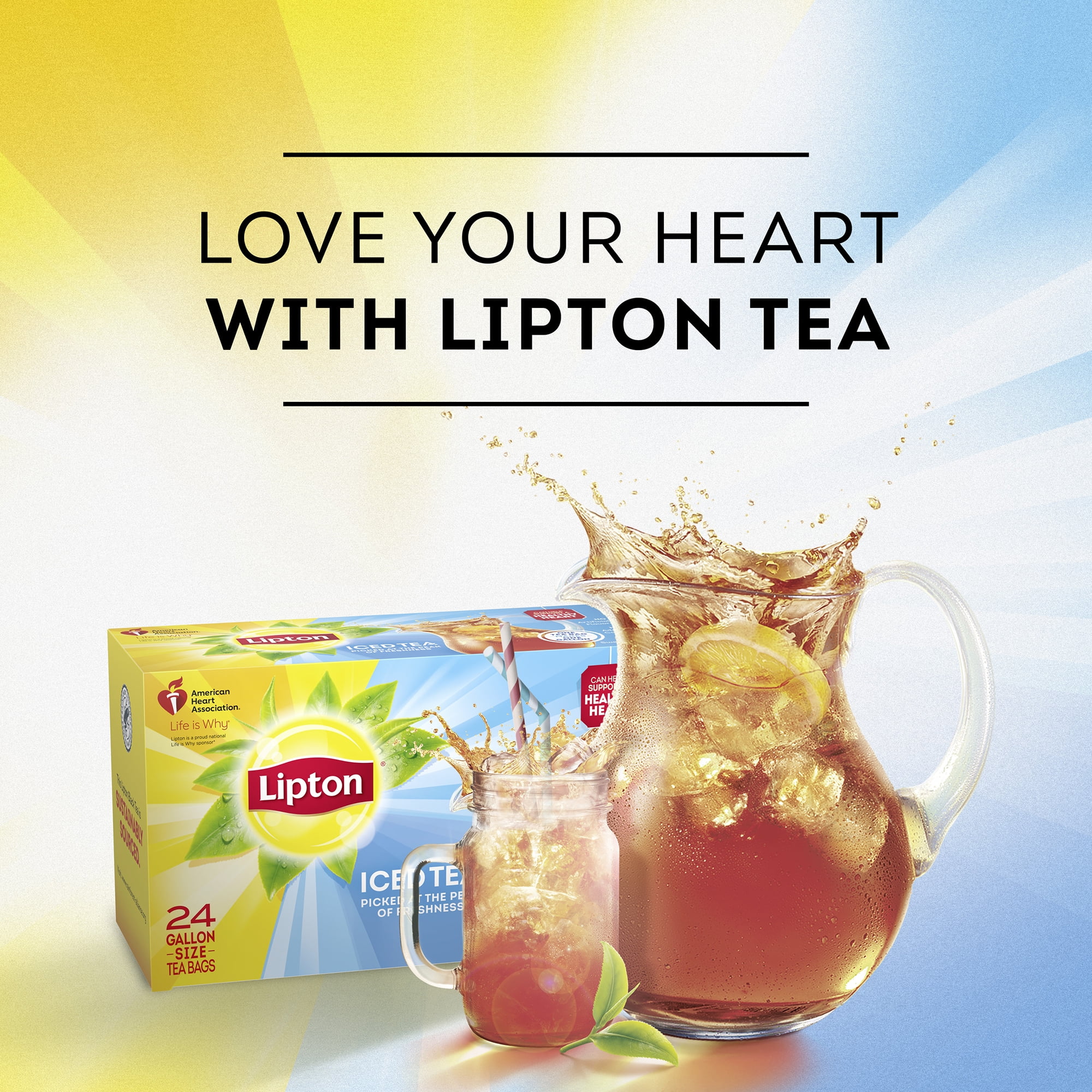 Lipton Gallon Size Tea Bags - Iced Tea Brew - 1 oz - 24 Count