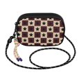 thumbnail image 2 of FORMRS Mini Crossbody Bag for Women Adjustable Shoulder Rope Travel Casual Phone Purse, Checkered Stars Pattern, 2 of 7