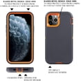 thumbnail image 2 of Entronix Funda Resistente para iPhone 12, Triple Capa, Resistente a Golpes y Anticaídas, Color Naranja, 2 of 4