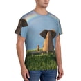 thumbnail image 5 of Rocae Elephant Dog for Men's Moisture-Wicking Crew Tee - T-Shirt for Sports, Outdoor Activities, and Casual Wear3X-Large, 5 of 9
