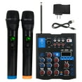 thumbnail image 1 of Amdohai Professional Audio Mixer With Dual Wireless Microphone, Sound Board, 1 of 8