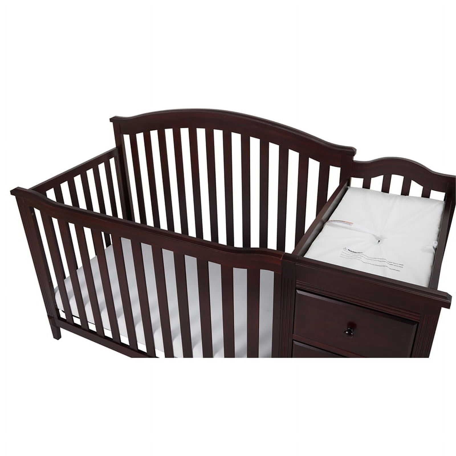 AFG Baby Furniture Kali II 4-in-1 Convertible Crib & Changer, Espresso