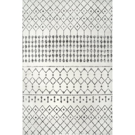 nuLOOM Zola Geometric Moroccan Area Rug, 9' x 12', Gray