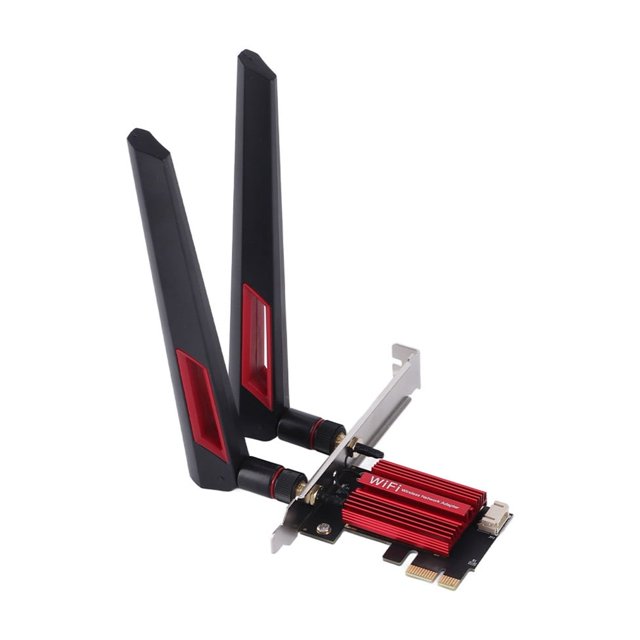 WiFi Card, 7260AC Pro Stabilization Powerful Coverage PCIE WiFi Card PCB 2.4G 5G with 2 10dBi Gain for Desktop Computer for 7 8 10 11