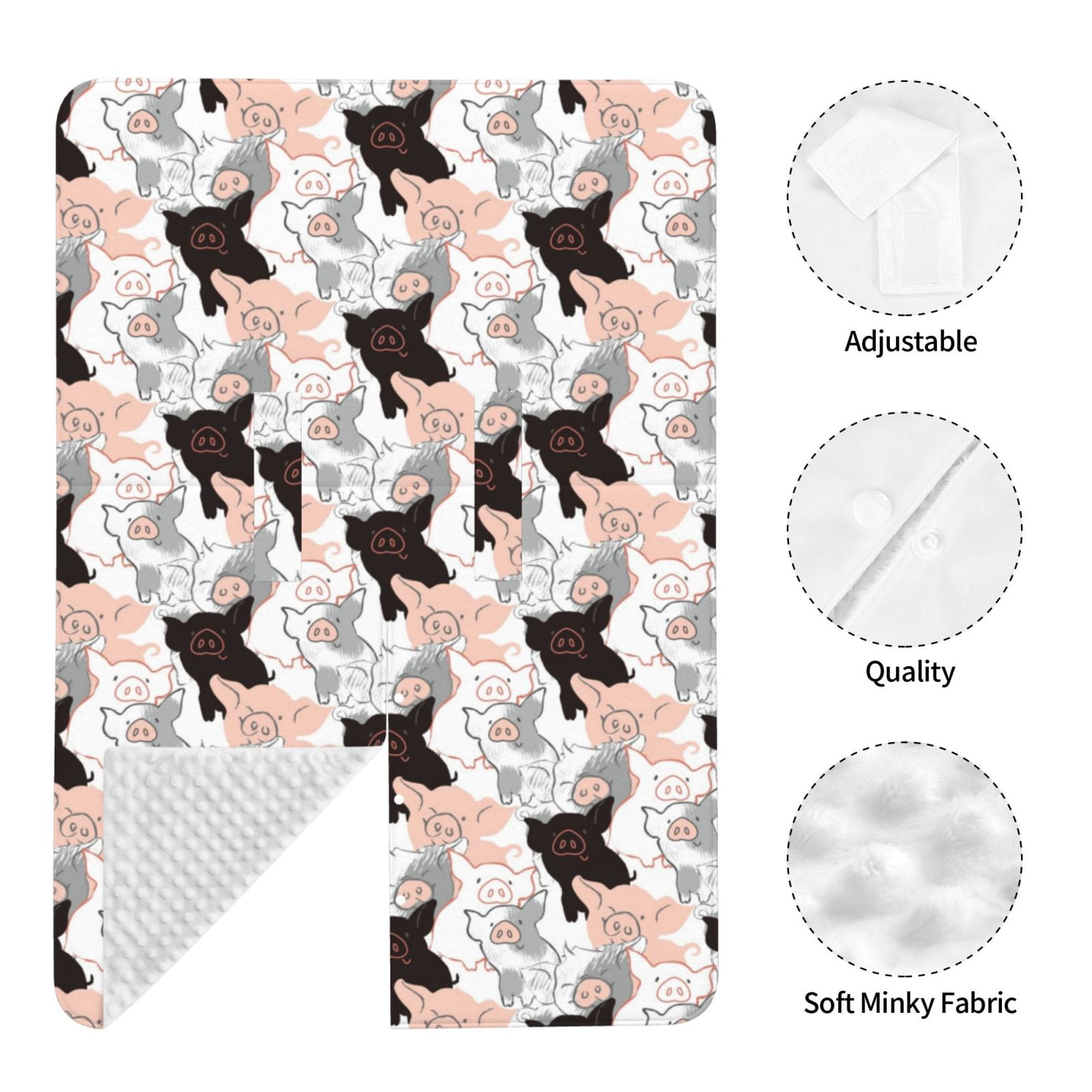 Naloa Pigs Baby Car Seat Cover, Breathable Baby Carrier Cover, Multiuse Baby Carrier Cover & Nursing Breastfeeding Cover