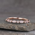 thumbnail image 5 of Morganite Rose Gold Eternity Band, Stackable Morganite Band, Wedding Band, Simulated Morganite with Rose Gold Vermeil Band, 14K Rose Gold, 5 of 5