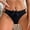 Black, variant on Womens Hot Pink Low Rise Thong with Front Bow & Slim Side Straps, Nylon Spandex Stretchy Comfortable Panties for Date Night & Daily Wear,Size M