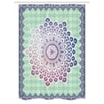thumbnail image 1 of Ethnic Stall Shower Curtain, Microcosm Authentic Mandala with Floral Petal Forms in Soft Pastel Tone Illustration, Fabric Bathroom Set with Hooks, 54W X 78L Inches, Mint Lilac, by Ambesonne, 1 of 1