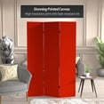 thumbnail image 2 of Oriental Furniture 6 ft. Tall Double Sided Antique Red Canvas Room Divider, 2 of 6