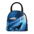 thumbnail image 1 of Disketp A Wolf Barks Out A Window Bolsa Térmica para Almuerzo, Lonchera con Abertura Amplia y Gran Capacidad, Organizador Reutilizable para Mujeres, Hombres y Adultos, 1 of 6