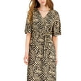thumbnail image 2 of INC International Concepts Women's Zebra Maxi Dress Brown Size Medium, 2 of 3