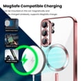 thumbnail image 5 of Entronix Magnetic Clear Case for Galaxy S26 Ultra, Flexible TPU Cover with Camera Lens Protector, Rose Pink, 5 of 6