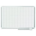 thumbnail image 2 of MasterVision MA0392830 36 in. x 24 in. Gridded Magnetic Steel Dry Erase Project Planning Board - White Surface, Satin Aluminum Frame, 2 of 6