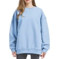 thumbnail image 3 of Pxiakgy Vente Chaude!! Sweatshirts Oversize pour Femmes, Sweats à Capuche, Pulls Col Rond, Hauts Décontractés, Tenues de Mode Printemps Automne, Vêtements de Sport 2025, Veste Sweat-Shirt, Pantalon Bleu Ciel 4TG, 3 of 9