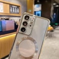 thumbnail image 4 of for Samsung Galaxy S21 Ultra Case Magnetic Clear with Camera Lens Protector Full Protection MagSafe Electroplated Silicone Slim Fit Shockproof Protective Phone Case 6.8 Inch - Silver, 4 of 13