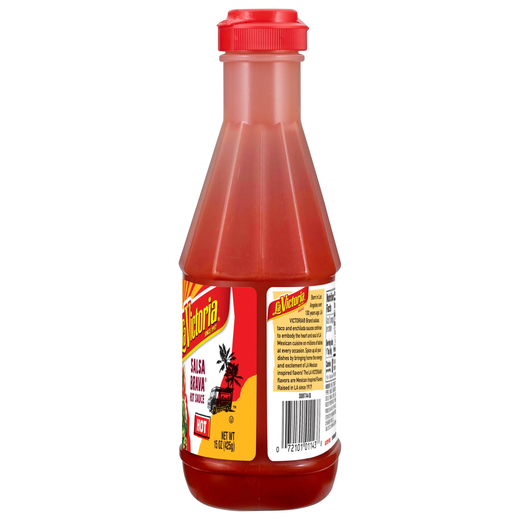 LA VICTORIA SALSA BRAVA Hot Sauce, Shelf Stable, 15 oz Plastic Squeeze Bottle