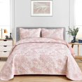 thumbnail image 2 of Juego de edredón WONGS BEDDING, tamaño king, estampado floral rosa, 3 piezas, 2 of 7