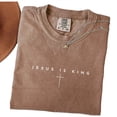 thumbnail image 3 of Christian Jesus Is King Bible Verse Graphic Casual T-Shirt for Men and Women, 3 of 6