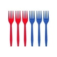 thumbnail image 2 of Yhmxh American Flag Party Supplies Set, Serves 24 – Disposable Patriotic Paper Plates, Tablecloth, Napkins, USA Flag Banner, Spoons and Forks, 4th of July-Themed Tableware for Independence Day BBQ, 2 of 6