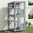 thumbnail image 3 of PawHut Enclos Extérieur pour Chat Catio sur Roues d'Exercice Intérieur Extérieur, 3 of 10