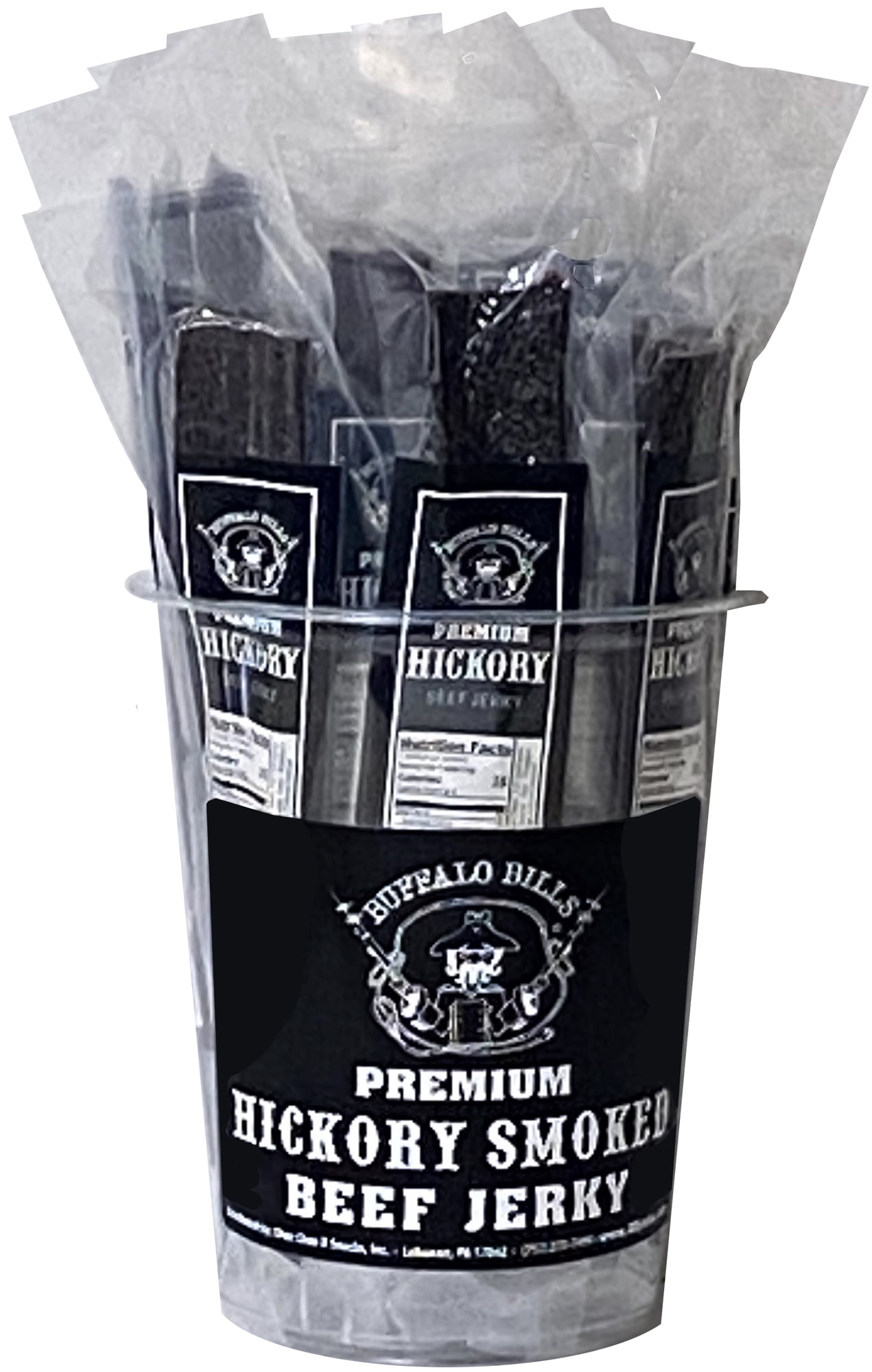 Buffalo Bills 20-ct Premium Hickory Beef Jerky Wrapped Strips (two 20-ct tubs of beef jerky strips)