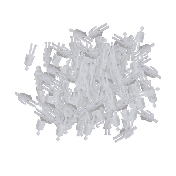 BQLZR Figuras arquitectónicas blancas sin pintar a escala 1:100, figuras de personas pequeñas de pie para escenas en miniatura, color blanco, paquete de 100