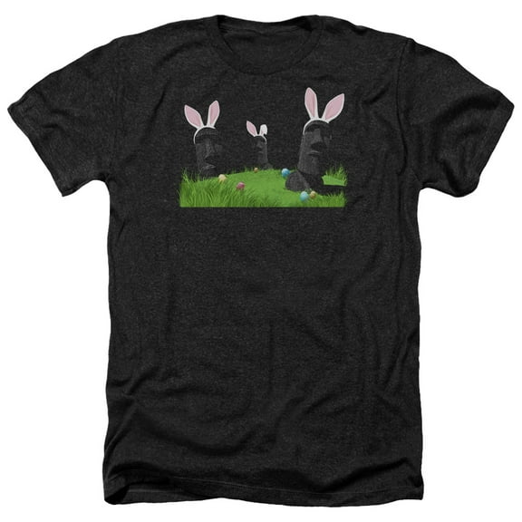 - Easter Island - Heather Short Sleeve Shirt - Medium