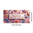 thumbnail image 3 of LUUFILx Women's History Month Celebration Banner Colorful Illustrated Floral Design Event Backdrop Party Supplies Event Decorations Photography Props, 3 of 8
