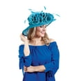thumbnail image 2 of ChicHeadwear Womens Wide Brim Bow Sinamay Fashion Hat - Off-White, 2 of 2