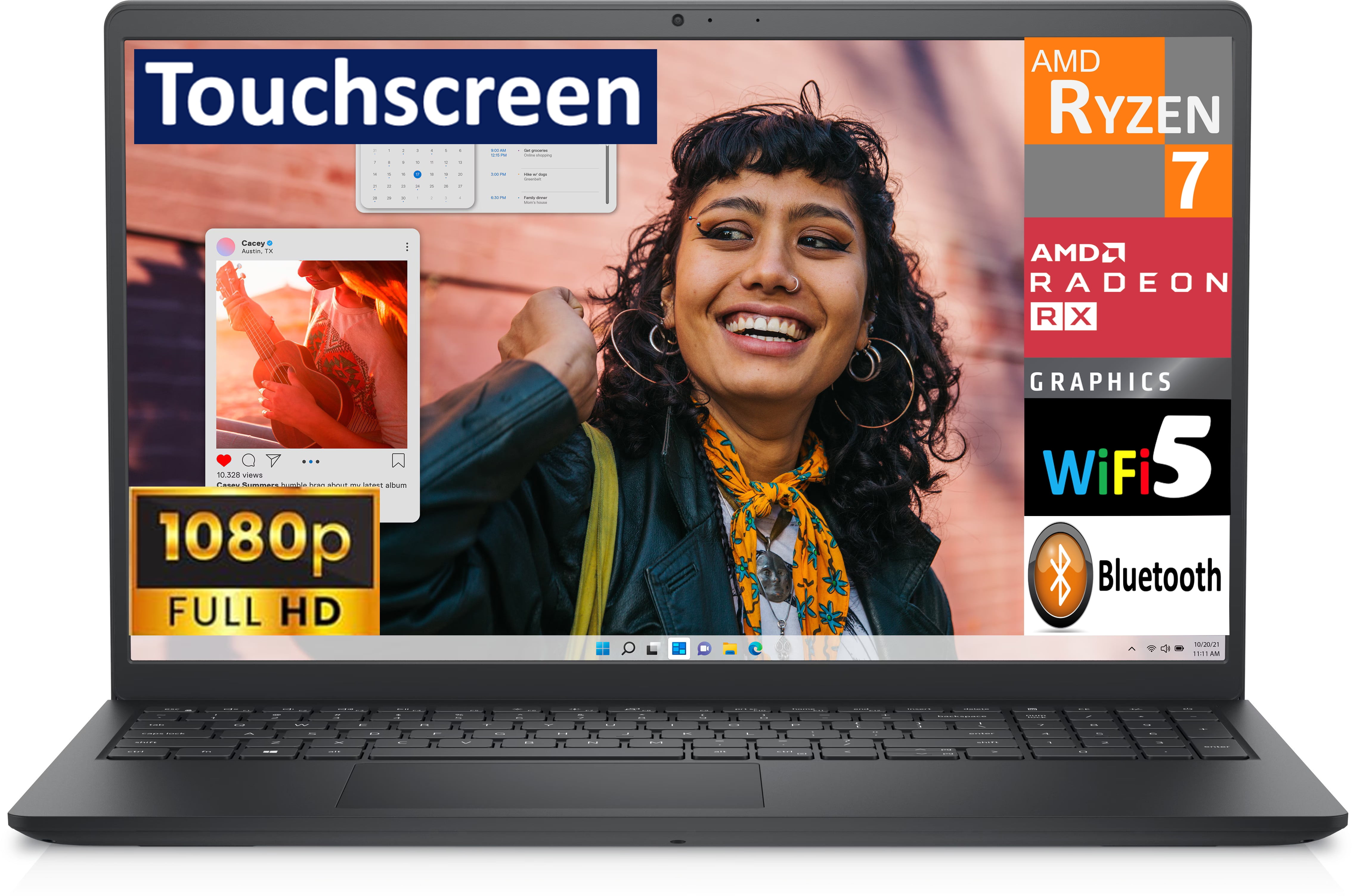 Dell Ryzen7 7730U メモリ16GB SSD256GB Amazon.com: Dell Inspiron 15.6 inch Touchscreen Laptop, 8