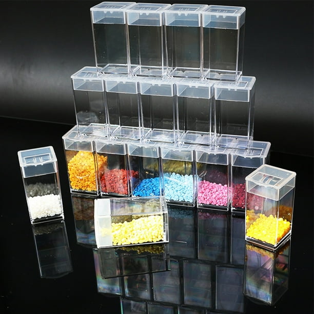 Estuche De Almacenamiento De Cuentas De Joyería Portasemillas acrílico duradero transparente para muebles domésticos (64 ranuras) Ndcxsfigh Libre de BPA