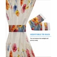 thumbnail image 3 of Pastoral Botanical Blackout Door Curtains for French, Glass,Front, Back, Patio Door, Watercolor Spring Summer Flowers Rustic Thermal Insulated Rod Pocket Window Curtain Drapes With Tiebacks 25"x72", 3 of 5