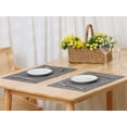 thumbnail image 6 of Unique Bargains Durable Placemats for Dining Table, Resistant Kitchen Place Mats Set of 6 Black Grey 18" x 12", 6 of 6