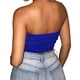 thumbnail image 4 of ICHUANYI Clearance Women's Solid Color Summer Fashion Casual Top Tube Top Strapless Blouse(Blue, XL) ICHUANYI WER2023080809643, 4 of 6
