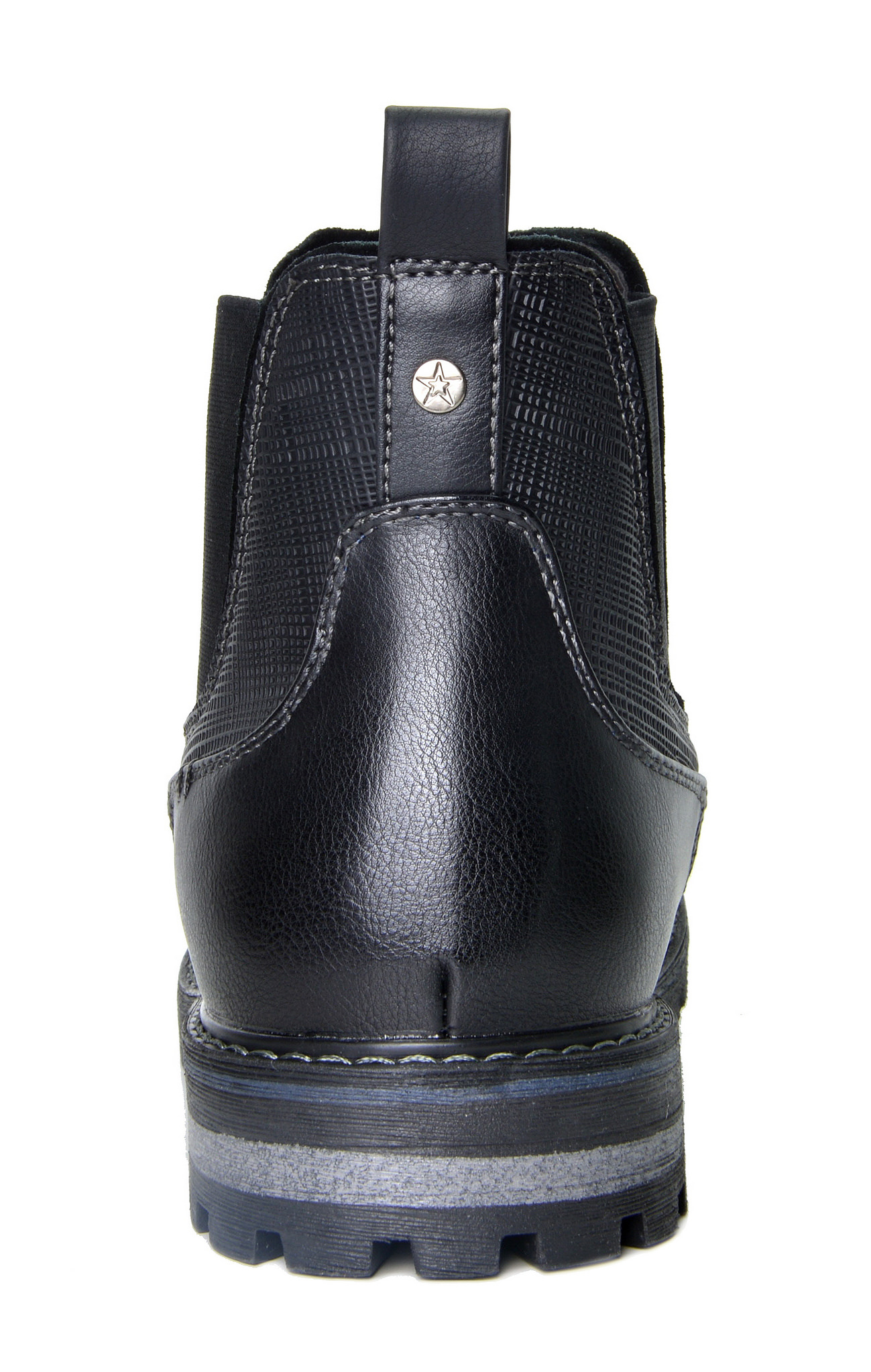 Bruno Marc Men Chelsea Ankle Boots Men's Casual Faux Leather Boots Shoes Plain Toe Slip On Desert Boots ENGLE-03 BLACK Size 8.5 - image 4 of 5