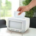 thumbnail image 7 of TV-Shaped Tissue Box Cover with Phone Stand | Multifunctional ABS Storage for Living Room & Bedroom | Holds Standard & Oversized Tissues (12x11x18cm) & Phones Up to 6.7" | Modern Home Decor Organizer, 7 of 7