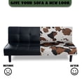 thumbnail image 5 of SCRAWLGOD Cow Print Armless Couch Cover with Elastic Bottom 1 Piece Sofa Bed Covers Easy Installation Anti Scratch Couch Slipcover for Living Room, 5 of 9