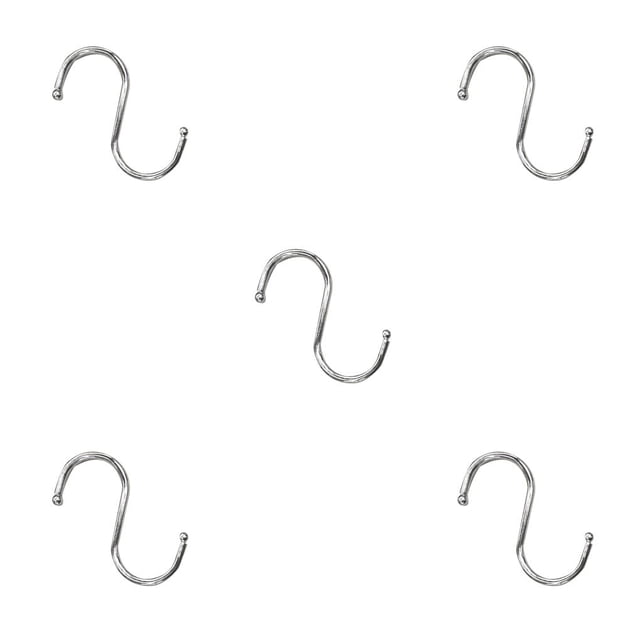 Injueey 5 Pisces Iron S Shaped Hook Holder Pan Storage Heavy Mops Portable Duty Hanger Organizing Wardrobe Clothes Cloth Closet Type2 NO2