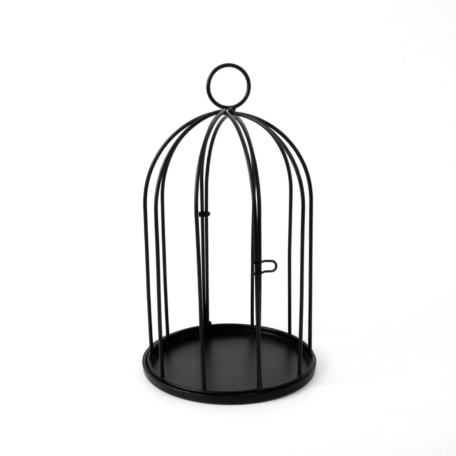 amagogo Birdcage Tabletop Decorative Cage Hanging Iron 10.63 Inches Round Base with Latch for Wedding Tables Florists Christmas Arrangements
