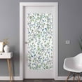 thumbnail image 2 of Blue Green Eucalyptus Window Privacy Film, Spring Botanical Leaves Weeping Static Cling UV Sun Blocking Heat Control Window Tint Day and Night, Non-Adhesive One Way Privacy Cover 35.4''x78.7'', 2 of 7