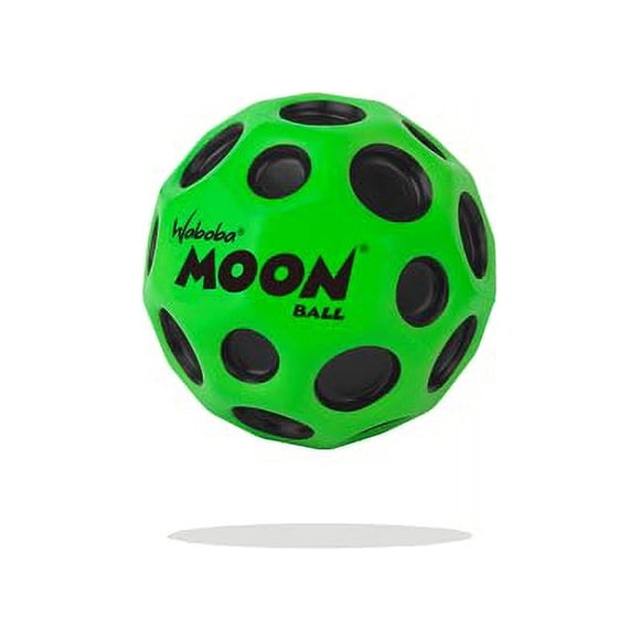 Waboba Moon Ball - Super High Bouncing Ball - Neon Coloured Indoor and Outdoor Ball Ages - Make Pop Sounds - Easy to Grip (Green)