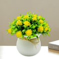 Artificial Potted Plant with 31 Flower Heads, Faux Floral Bonsai for
