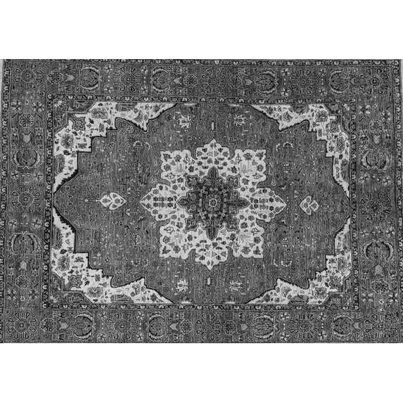 Ahgly Company Indoor Rectangle Persian Gray Traditional Area Rugs, 8' x 12'